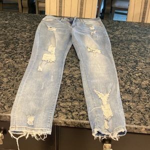 Rugged look size large jeggings. Light blue